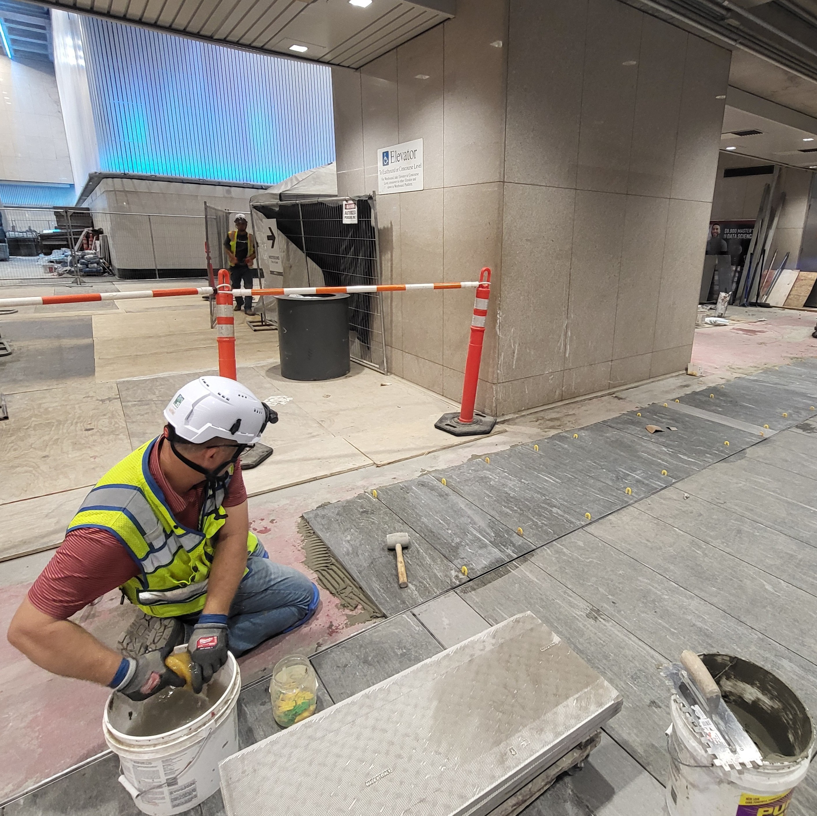Laying New Tile At Five Points